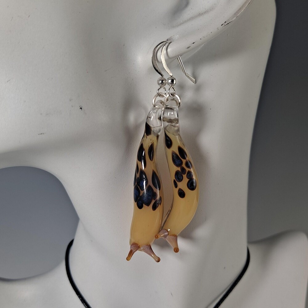 CRYSTAL CLEAR SLUG EARRINGS