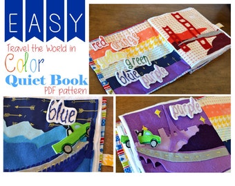 EASY-Travel the World in Color- QUIET BOOK - pdf pattern