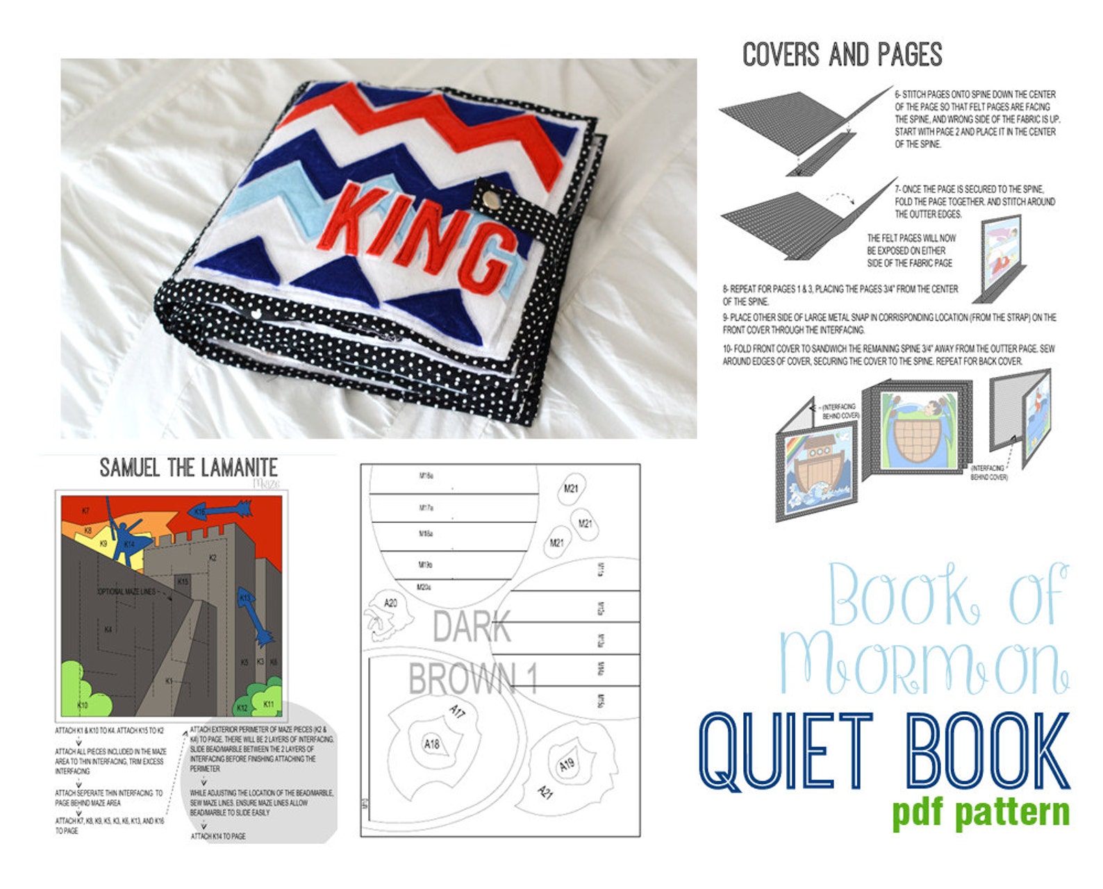 Book of Mormon Quiet Book PDF Pattern - Etsy