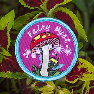 Fairy Myst Patch, Magic Mushroom, Embroidered Iron On Gift | Hoodie Patch