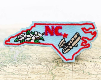 Travel Patch North Carolina State Wright Brothers BiPlane | Iron On | Hoodie Patch | Souvenir