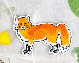 Fox Patch Foxy Gift, Animal Embroidered Iron On | Applique | Backpacks | Jackets