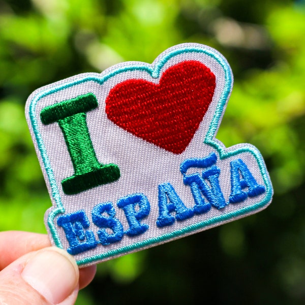 Spain Travel Patch - Espana Love Spanish - Iron On Embroidered Patch for Jackets Backpacks | Souvenir