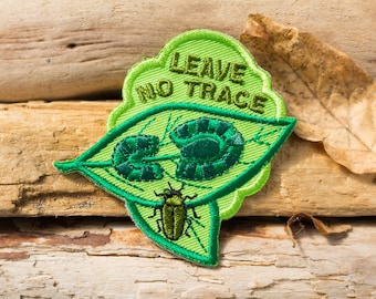 Leave No Trace Patch, Embroidered Iron On, Girl Boy Scout Hiking Merit Badge | Jackets, Backpack | Hoodie Patch