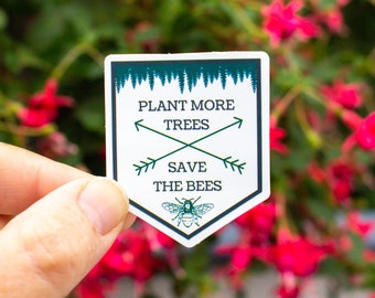 Save the Bees Sticker, Waterproof - for Waterbottles and Laptops
