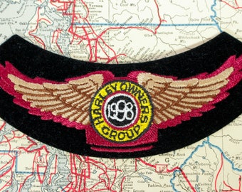 Vintage Harley Owners Group Patch 1998 Embroidered Motorcycle Uniforms Jackets Back