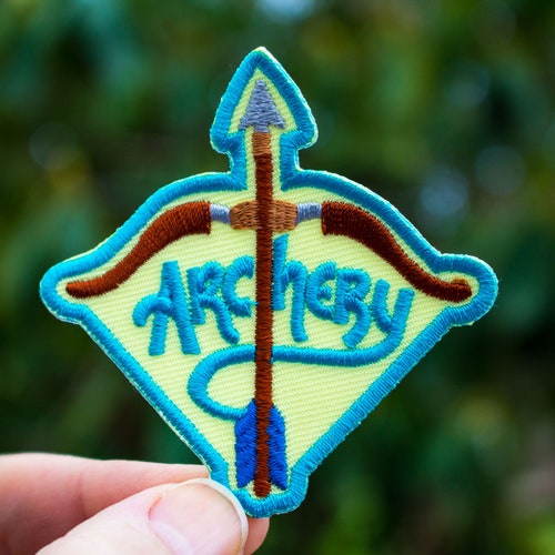 Archery Patch Bow and Arrow Embroidered Iron On Camp Merit Etsy