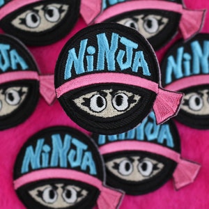 Ninja Patch - Martial Arts - Girl, Fun Patch for Birthday or Shirt or Costume,  Iron On