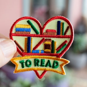 Love to Read Patch, Iron On Embroidered, Girl Boy Scouts, Book Merit Badge for Jackets Backpack Hoodies