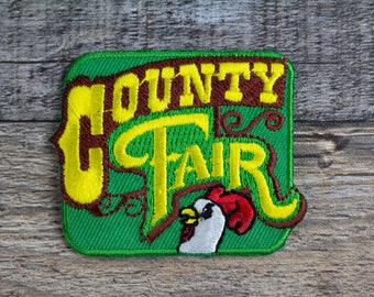 County Fair Patch - Show Chicken! 4H - Embroidered Iron On, for Hoodies Jackets Backpacks