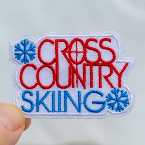 Cross Country Skiing Patch, Snow Skier, Winter Mountain, Embroidered Iron On, for Jackets Backpack Hoodie