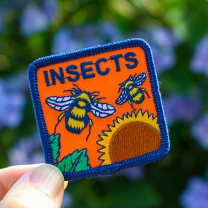 Bee & Insect Patch - Bugs Scout Fun Badge - Embroidered Iron On | Backpacks| Jackets | Hoodies