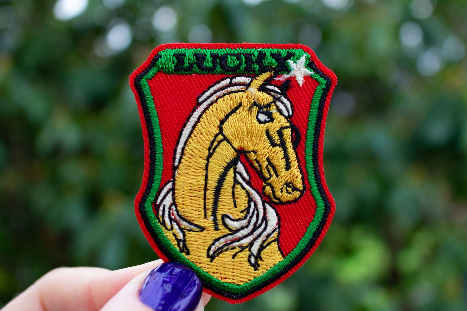 Vintage Horse Patch Lucky Horseshoe Embroidered Badge Uniform Etsy UK