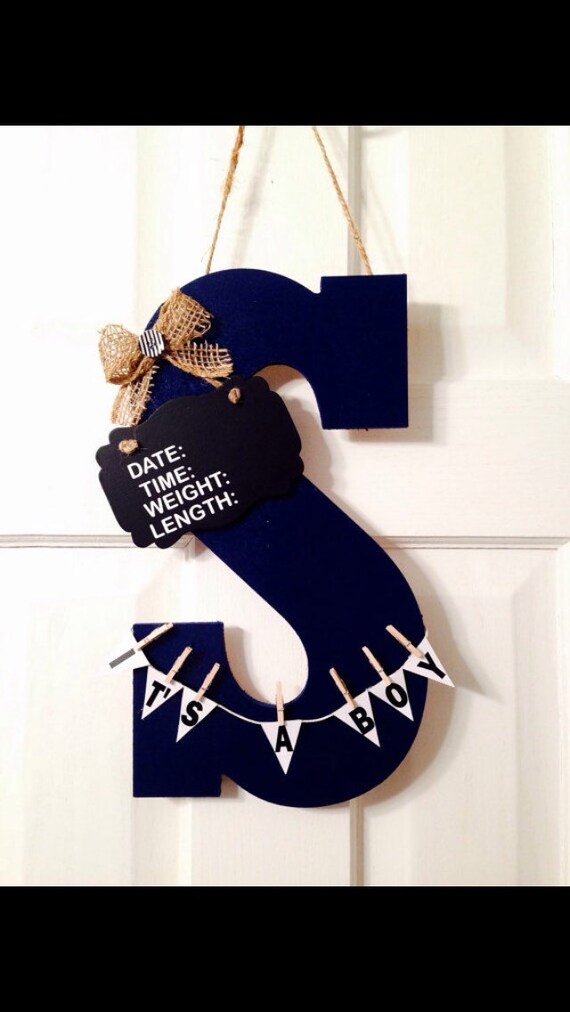 Welcome Baby Hospital Door Sign Nursery Hanger Personalized Etsy