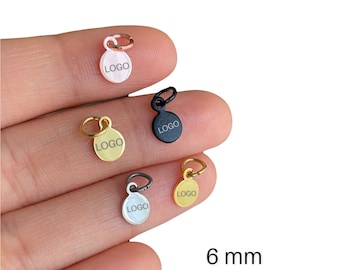 Benutzerdefinierte Messing Logo Tag: Laser gravierte Schmuck Charms