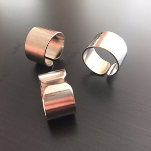 5 pcs 20x13 mm Silver brass Adjustable Ring Base