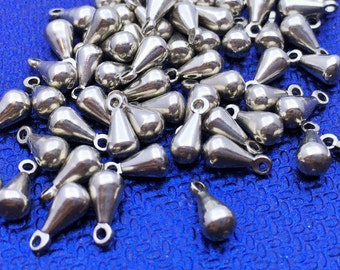 4x7 mm 100 pcs Extender Chain Drop Findings silver