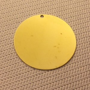 10 pcs 35 mm raw brass  tags blanks findings