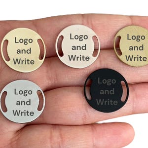25 mm Round Custom design logo,Custom Metal Tag,Laser Engraved Logo,Jewelry Tags,Your logo ,Design