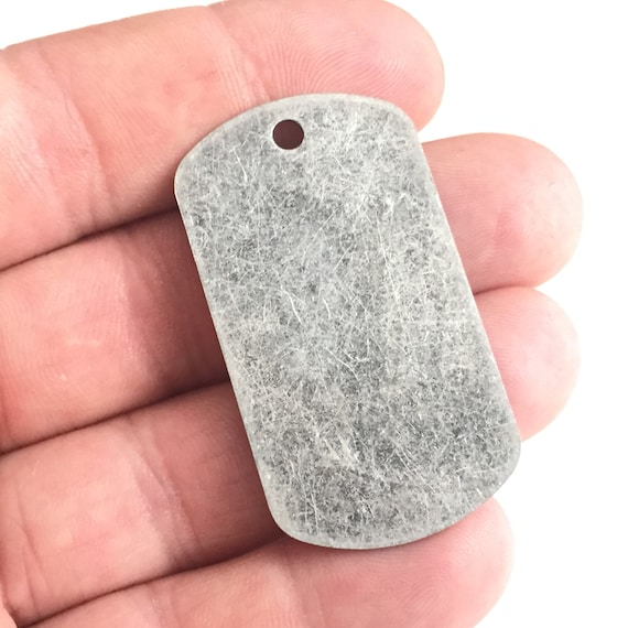 10 Antique Brass Military Dog Tags: Stamping Blanks (28x50 Mm