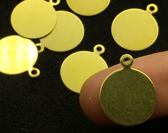 13 mm 100 pcs Raw brass Tags,findings