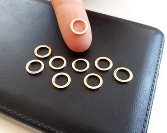 20 Gauge 20 pcs 8 mm 24 k  Rings,Gold plated  Charm Connector