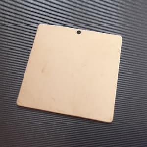 30 x 30 mm 5 pezzi Ciondoli quadrati in ottone argentato, vuoti, pendenti, accessori