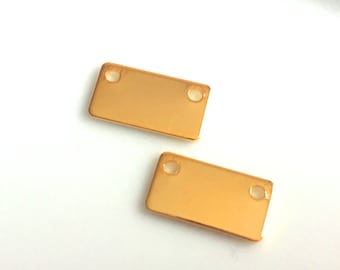 24k Vergoldete Bar Anhänger: Stanzen Blank Tags (5 Stück)