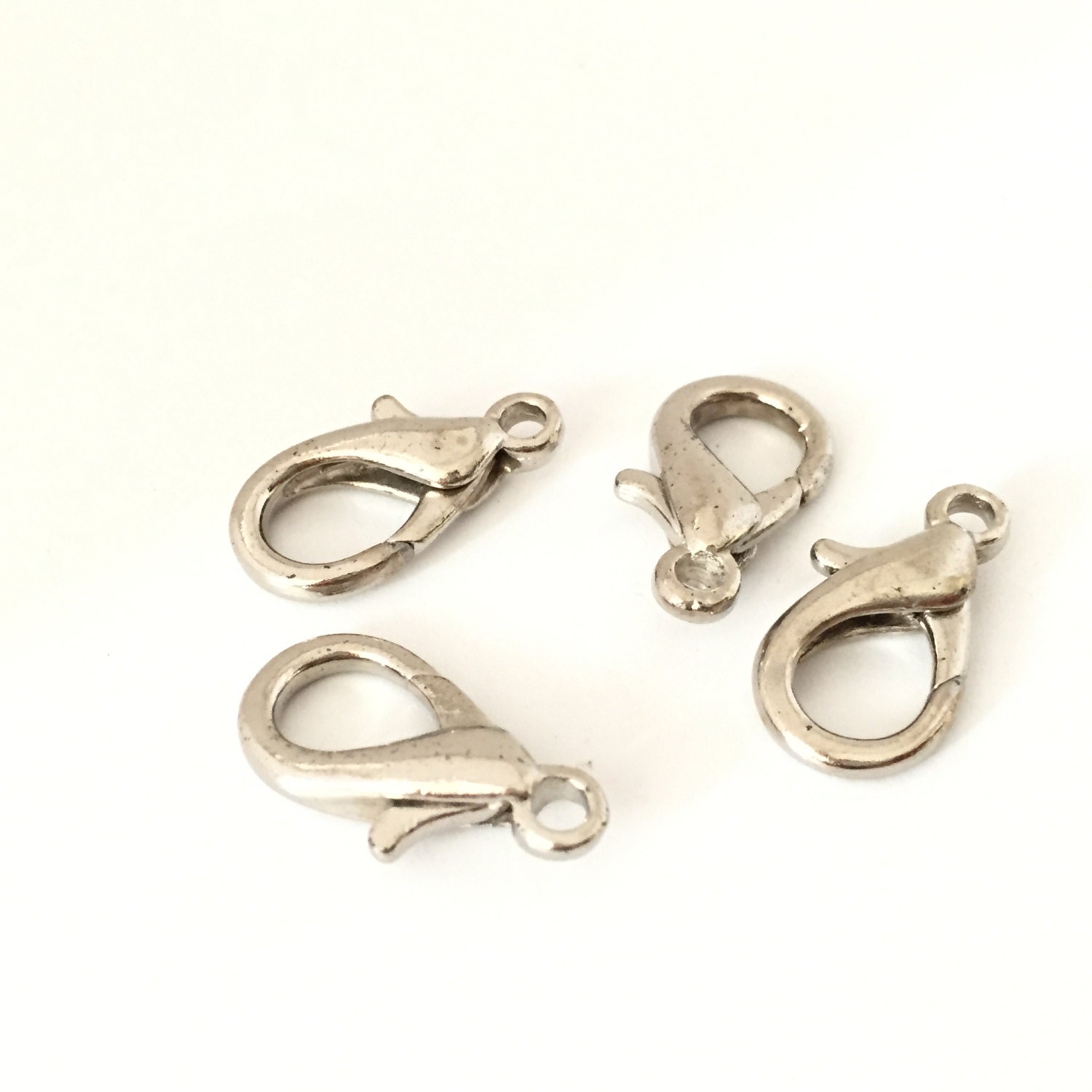 23 mm 100 pcs Lobster claw clasp silver plated Etsy