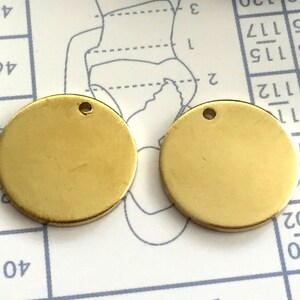 18 mm 15 Gauge (1.5mm) thickness 10 pcs stamping Round blank,tag,disc,findigs,sealing,pressing Raw Brass