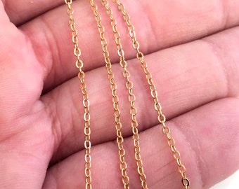 24 k 1 meter 1.5 x 2 mm brass Oval Soldered Chain