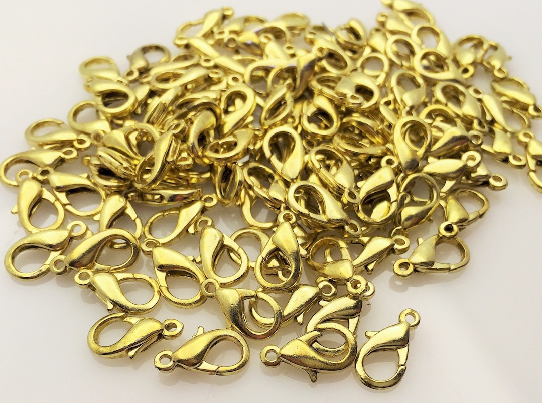 7x14 Mm 20 Pcs Lobster Claw Clasp Gold Plated Etsy