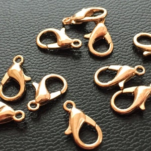 24 k Gold 12 mm 30 pcs Lobster claw clasp