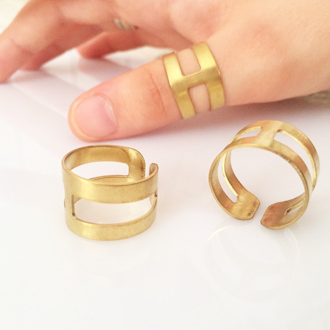 5 Pcs 20x13 Mm Raw Brass Adjustable Ring Base - Etsy