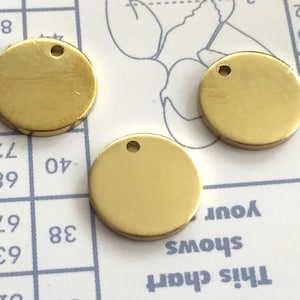 14 mm 15 Gauge (1.5mm) thickness 10 pcs stamping Round blank,tag,disc,findigs,sealing,pressing Raw Brass