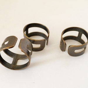 5 pcs 20x13 mm Antique brass Adjustable Ring Base