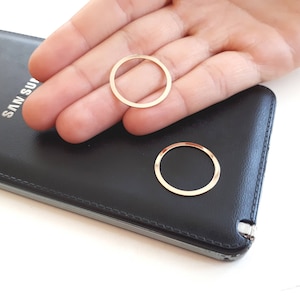 10 pcs 22 mm 24 k  Rings,Gold plated  Charm Connector