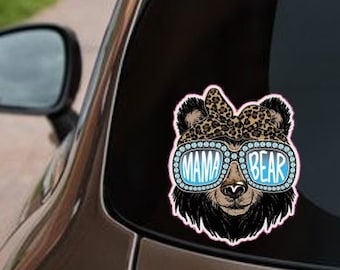 Mama Bear | Funny Sassy Frass Car Decal | Cute Automotive Vinyl Window Sticker