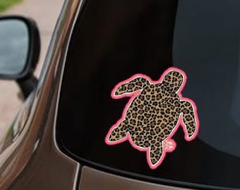 Leopard Turtle Waterproof Sticker