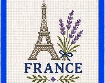 France Travel Printed Needlepoint Canvas