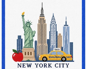 New York City Travel Needlepoint Canvas