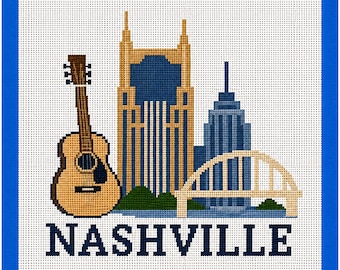 Nashville Travel Needlepoint Canvas