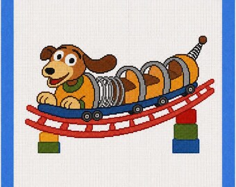 Slinky Toy Ride Needlepoint Canvas