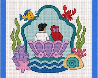 Mermaid Ride Needlepoint Canvas