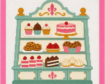 Pastry Shop Printed Needlepoint Canvas