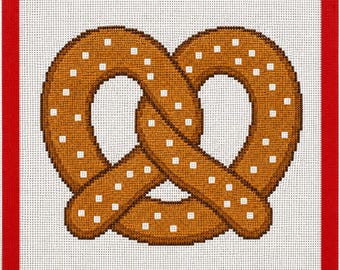 Park Pretzel Printed Needlepoint Canvas