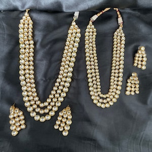Bridal kundan jewelry, kundan long necklace set, India kundan set, Indian jewelry, kundan jewelry, kundan haar, long kundan necklace