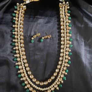 Kundan necklace set,Sabyasachi kundan necklace,kundan long necklace set,kundan jewelry, India bridal jewelry,kundan bridal set