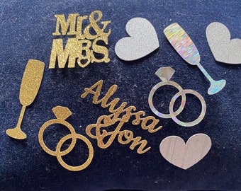 Personalisierte Glitter Confetti: Name, Geburtstag, Hochzeit Dekoration