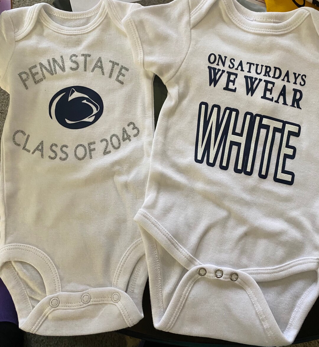 Penn State Class of Baby Bodysuits Hair Bow PSU We Wear White Baby Penn